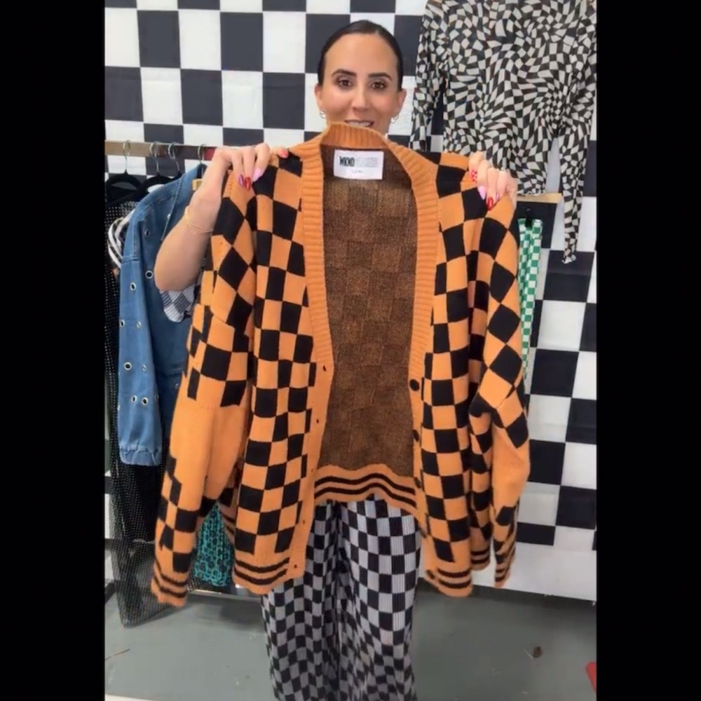 Wknd Chasers unreleased Checker cardigan